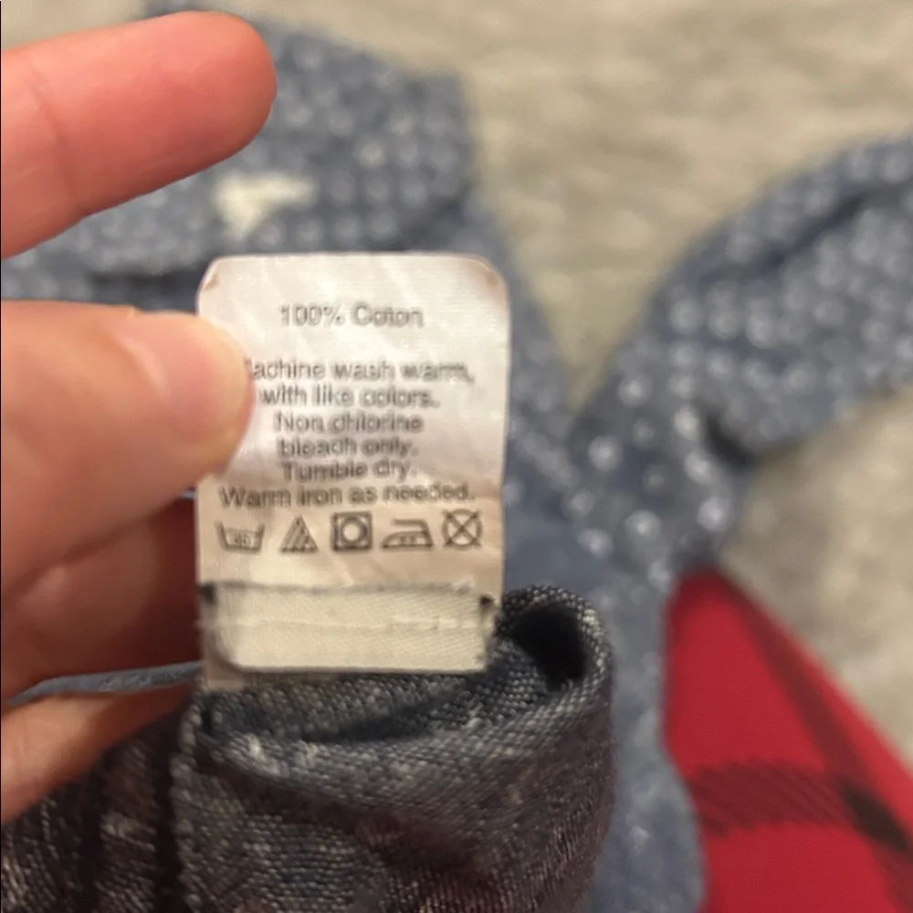 J. Crew Blue and White Patterned Long‎ Sleeve Quarter Button Down Shirt